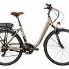 Vélo De Ville Électrique Mixte Bicyklet Claude Shimano Tourney 7V 500 Wh 700 Mm Beige Marron