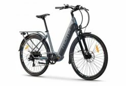 Vélo De Ville Electrique Moma Bikes Ebike-28 Shimano 7V Batterie 624Wh Gris Noir