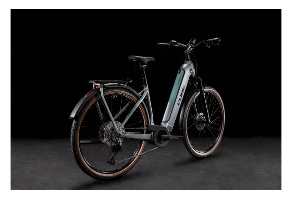 Vélo De Ville Électrique Cube Kathmandu Hybrid EXC 750 Easy Entry Shimano Deore 12V 750 Wh 700 Mm Gris Vert 2022 4 Vélo De Ville Électrique Cube Kathmandu Hybrid EXC 750 Easy Entry Shimano Deore 12V 750 Wh 700 Mm Gris Vert 2022 – Image 2