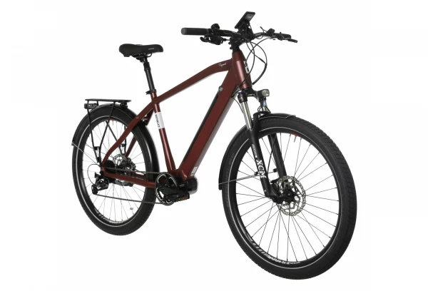 Vélo De Ville Électrique Bicyklet Raymond Shimano Acera 9V 504 Wh 27.5'' Rouge Bordeaux 4 Vélo De Ville Électrique Bicyklet Raymond Shimano Acera 9V 504 Wh 27.5'' Rouge Bordeaux – Image 2