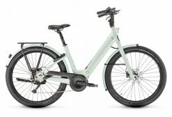 Moustache Bikes Vélo De Ville Électrique Moustache Lundi 27.1 Shimano Deore 10V 400 Wh 27.5'' Vert Pastel 2021