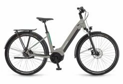 VTC Électrique Winora Yucatan R8f Monotube Shimano Nexus 8V Courroie 630 Wh 27.5'' Gris Platinum 2022