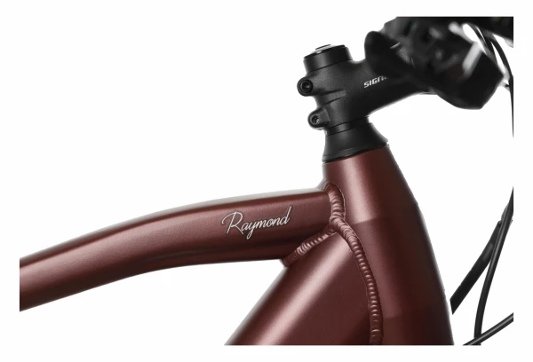 Vélo De Ville Électrique Bicyklet Raymond Shimano Acera 9V 504 Wh 27.5'' Rouge Bordeaux 9 Vélo De Ville Électrique Bicyklet Raymond Shimano Acera 9V 504 Wh 27.5'' Rouge Bordeaux – Image 7