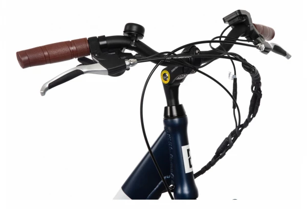 Vélo De Ville Électrique Mixte Bicyklet Claude Shimano Tourney 7V 500 Wh 700 Mm Bleu Nuit Mat Marron 8 Vélo De Ville Électrique Mixte Bicyklet Claude Shimano Tourney 7V 500 Wh 700 Mm Bleu Nuit Mat Marron – Image 6