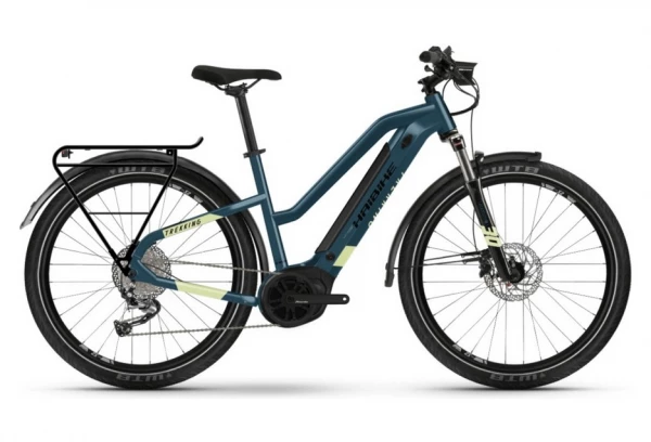 VTC Électrique Haibike Trekking 5 Trapez I500Wh Shimano Alivio M3100 9V Bleu / Jaune Canary 2022 3 VTC Électrique Haibike Trekking 5 Trapez I500Wh Shimano Alivio M3100 9V Bleu / Jaune Canary 2022