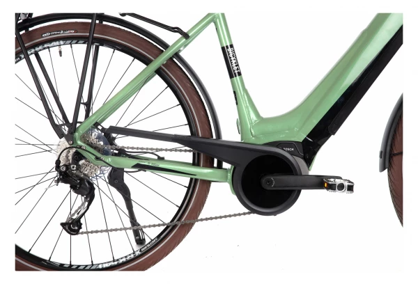Vélo De Ville Électrique Bicyklet Victoire Shimano Alivio 9V 400 Wh 700 Mm Vert Wood 4 Vélo De Ville Électrique Bicyklet Victoire Shimano Alivio 9V 400 Wh 700 Mm Vert Wood – Image 2