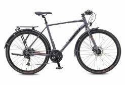 Vélo De Ville Monty Rock Shimano Altus 9V 700 Mm Argent / Orange 2022