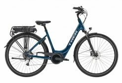 Vélo De Ville Électrique Trek Verve+ 1 Lowstep Shimano Altus 8V 500 Wh 700 Mm Bleu Aquatic 2022