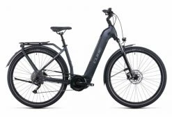 Vélo De Ville Électrique Cube Kathmandu Hybrid One 625 Easy Entry Shimano Deore 10V 625 Wh 700 Mm Gris Teak 2022